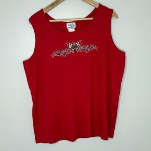 Next Generation Y2K Women’s Size 18/20 Red Graphic Butterfly Tank Top